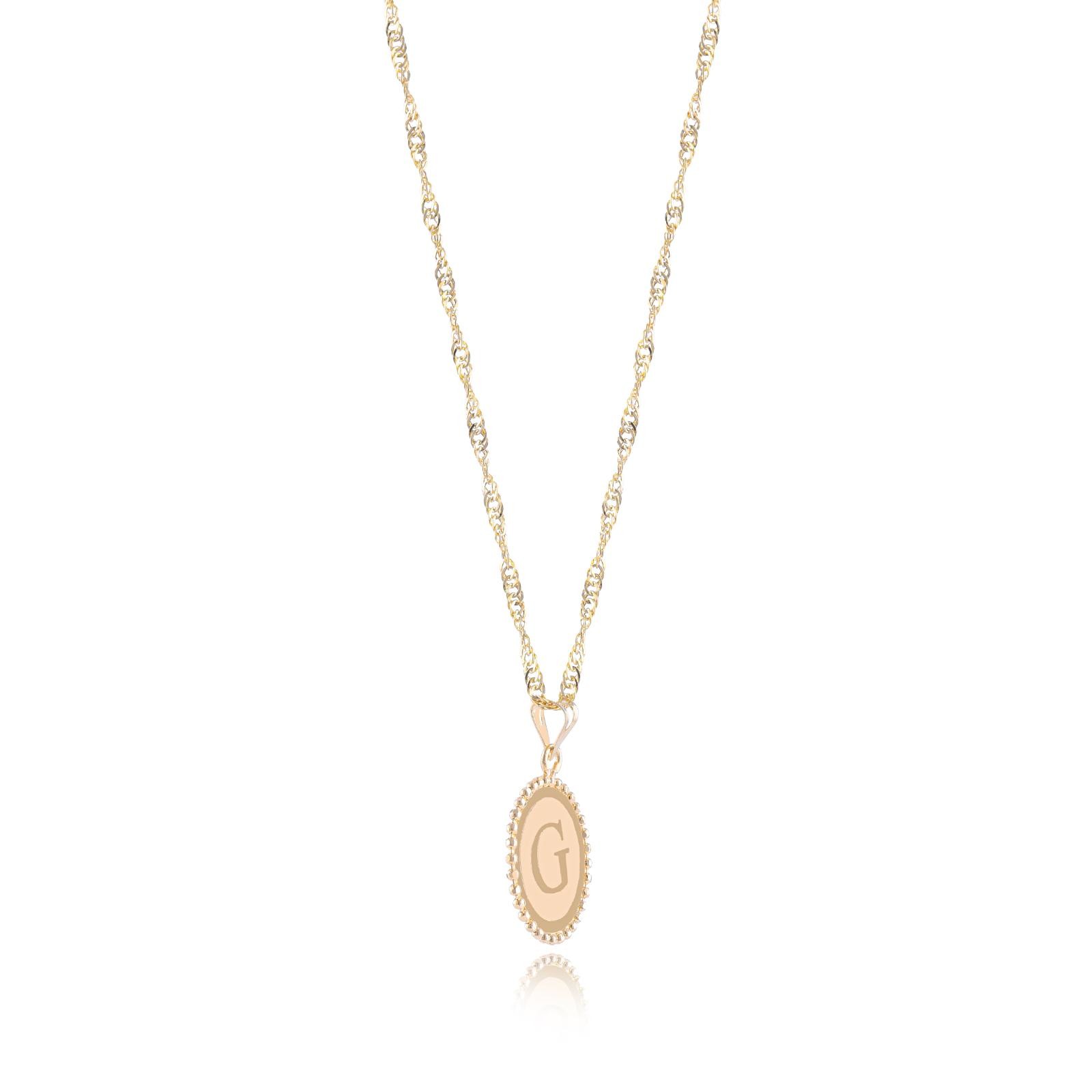 18K Gold ‘G’ Pendant Necklace