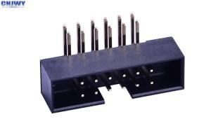 China Right Angle Box Header Connector 2 * 6 Pin PA6T Height 4.8mm Current Rating 2.0AMP wholesale