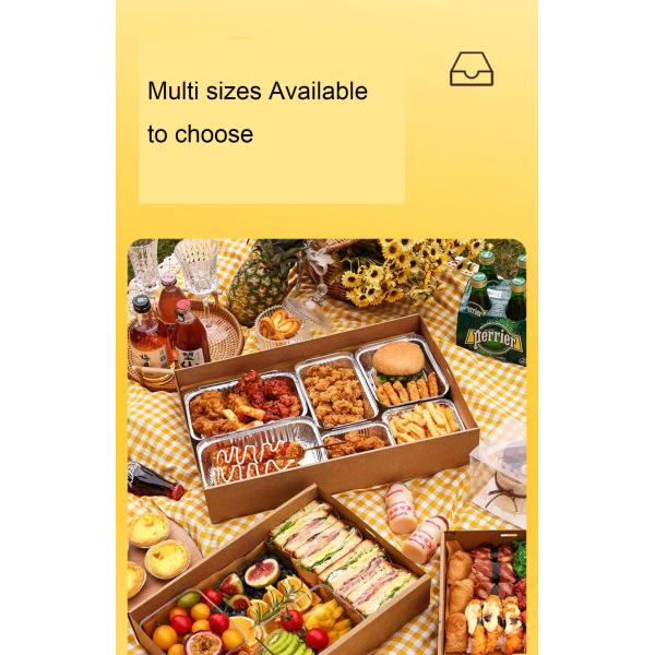 Customized Take Away Fast Food Package 25*36*8cm for Chemical Pulp and Custom Printing