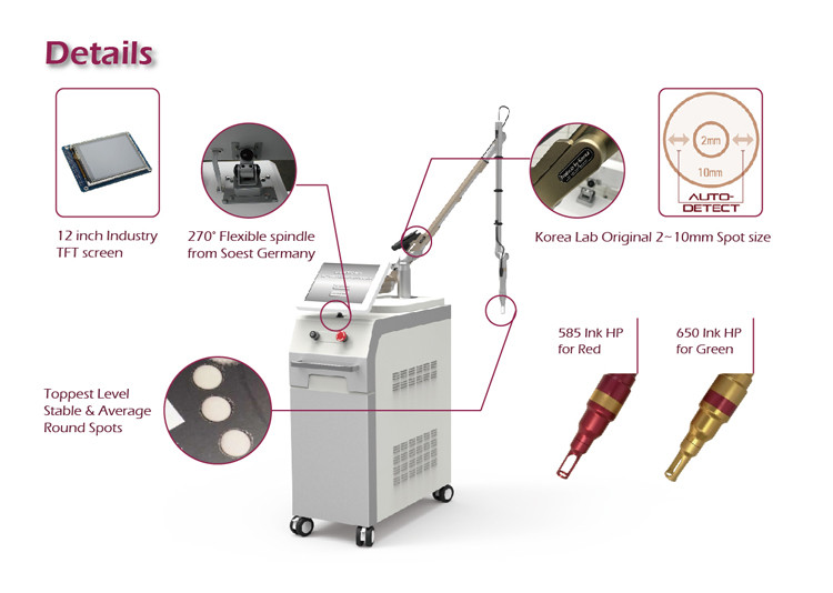 Qswitch & long pulse 2 mode combined 1ms long pulse nd yag laser hair removal machine
