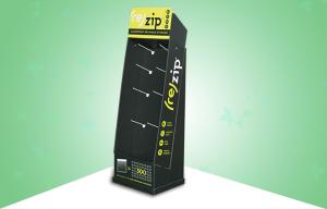 Promoting Corrugated Display Stands , Cardboard Floor Display Stands With Plastic Hook