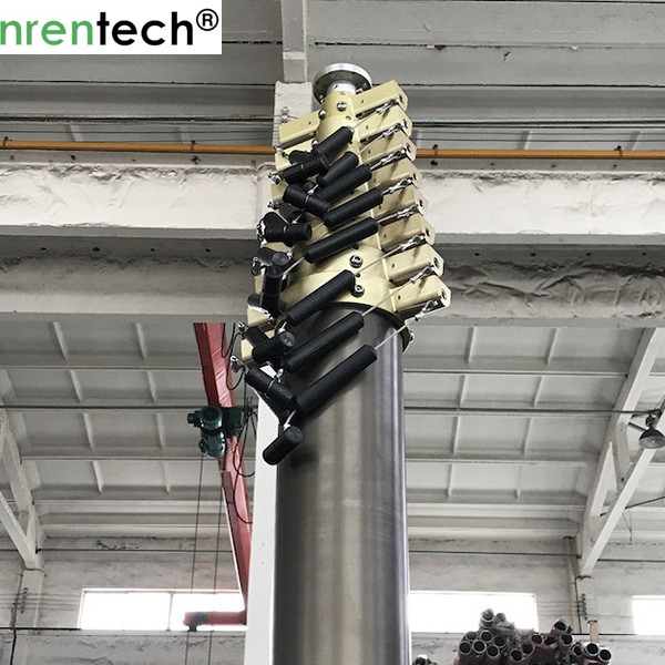 15m lockable pneumatic telescopic mast 15kg payloads NR-2750-15000-15L-aluminum pneumatic telescopic mast