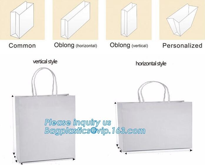 Customized Cut Printed Coated Paper Shopping Bag with Matt Lamination,rope handle custom logo printed white paper bag