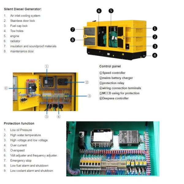 Self Excitation 720A Brushless Diesel Power Generator
