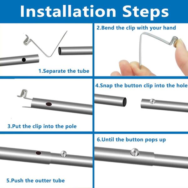 5V-I-0.5T Punching Push Button Spring Clip 65Mn Steel
