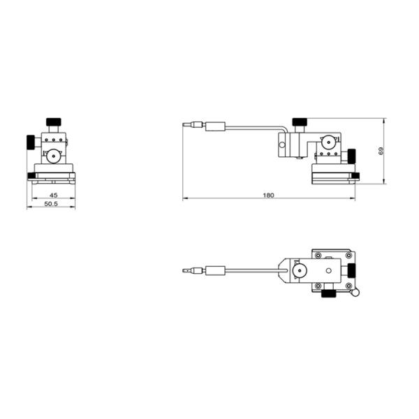 Three Dimensional Manual Miniature Linear Stage XYZ 3 Axis Linear Stage Adjustable