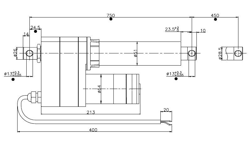 36 Volt 48 Volt Dc High Force Linear Actuators Lifting And Lowering Mechanism