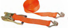 China Flat Hooks Polyester Ratchet Tie Down Straps With Protective Sleeves wholesale