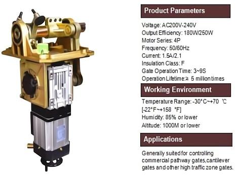 Gate Operation Time 3-9S Electric Toll Barrier Gate Motor AC220v