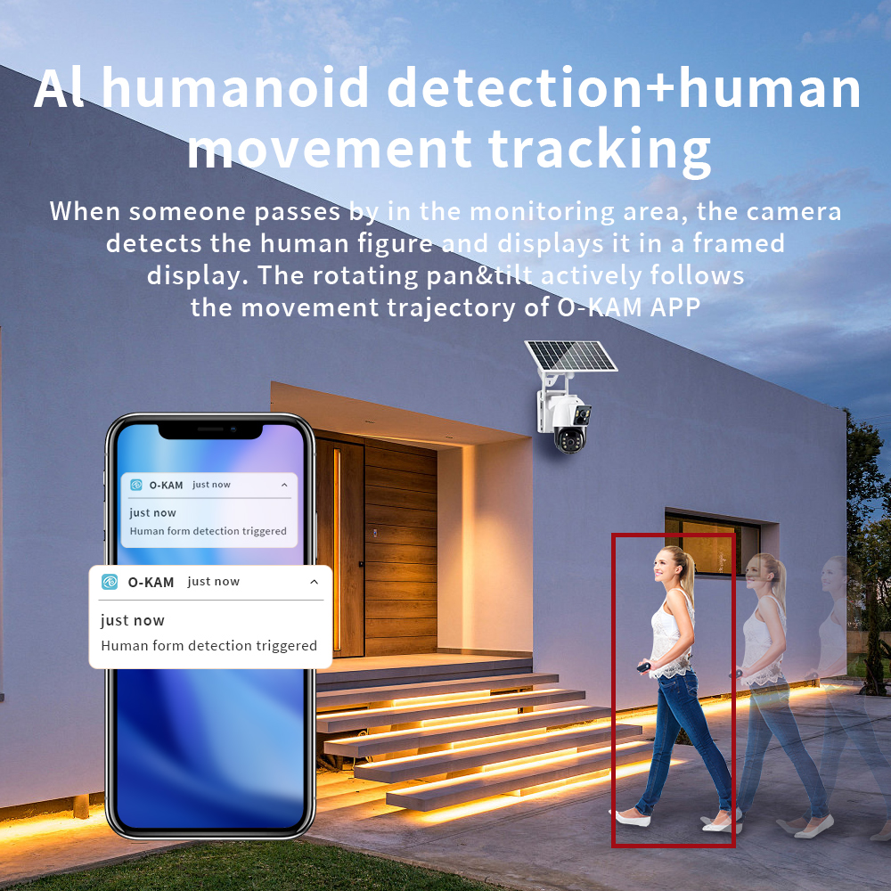 4G Solar Remote Monitoring Network Camera C2480WG-10i with CMOS Sensor and Metal Front