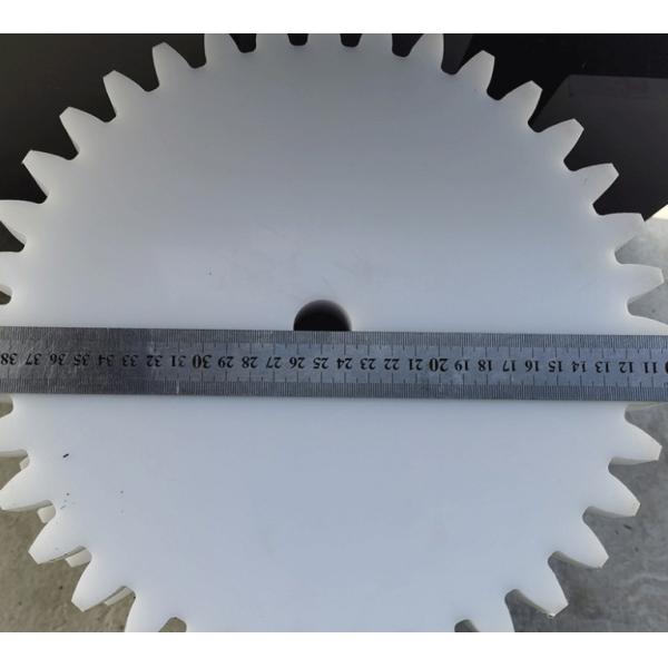 Round White PP industrial Machinery Disk Brush with Gear