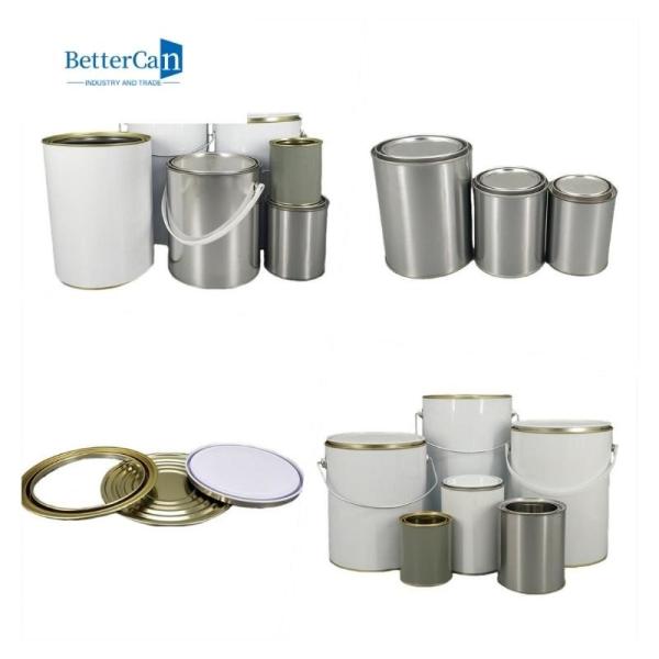 Airtight Seal Metal Paint Tin Recycled Round Empty One Gallon Paint Cans