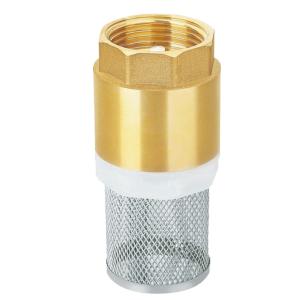 China 1 2&quot; 1 inch 3 4&quot; Spring Check Valve With SS Filter Strainer Brass Foot Valve wholesale