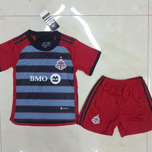 China Red Kids Soccer Jerseys Custom Name Football Shirts wholesale
