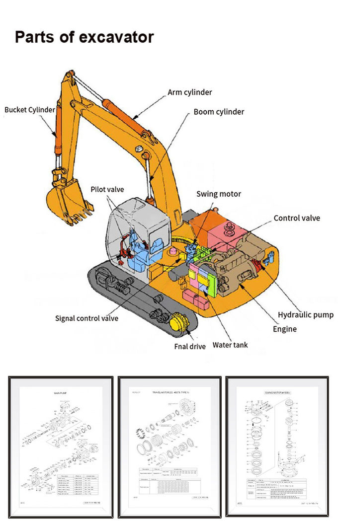 20/925315 Swing Motor Parts For JS220 SH200 6 Months Warranty