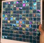Acid-Resistant Glass Mosaic Swimming Pool Tile with Dolphin Pattern Handmade in