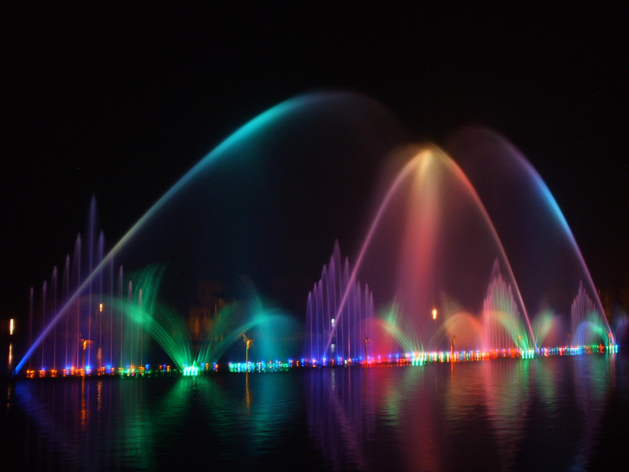 DMX Control Modern Floating Fountain With Computer Programmer