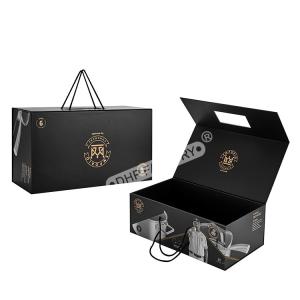 China Sturdy Foldable Magnetic Boxes Rigid Collapsible Cardboard Boxes With Handle wholesale