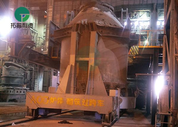 Quality Battery Drive Sinter Plant Steel Plate Motorized Billet Rail Cast Iron Transfer Wagon for sale