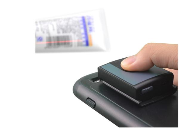 Quality Hands Free Mini Wireless Barcode Reader , Small 1D Laser Scanner for sale