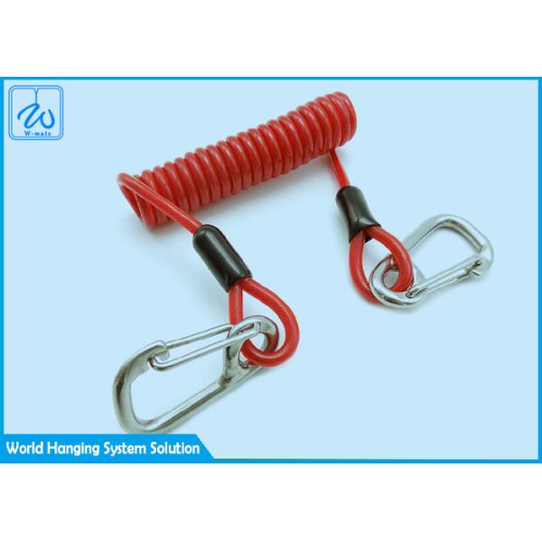 Wire Coil Lanyard Tool Lanyard Retractable Hard Hat Tether Spring Lanyard