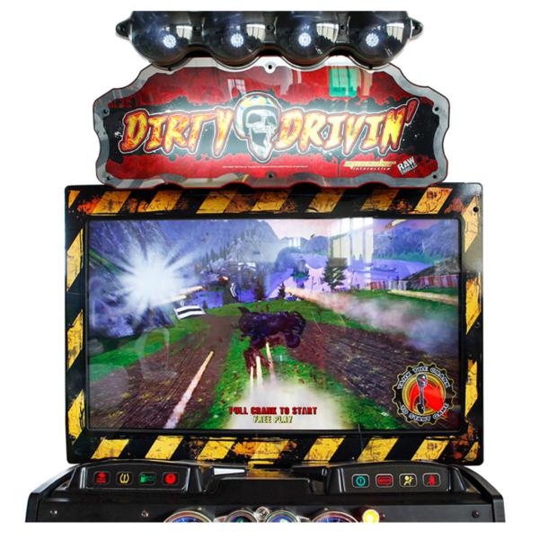 Indoor coin operated racing simulator video amusement dirty driving arcade car race game machine for arcade center