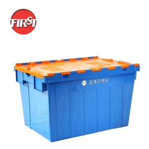 Industrial Logistics Packaging Made Simple with 67L Stackable Plastic Crates and Lid