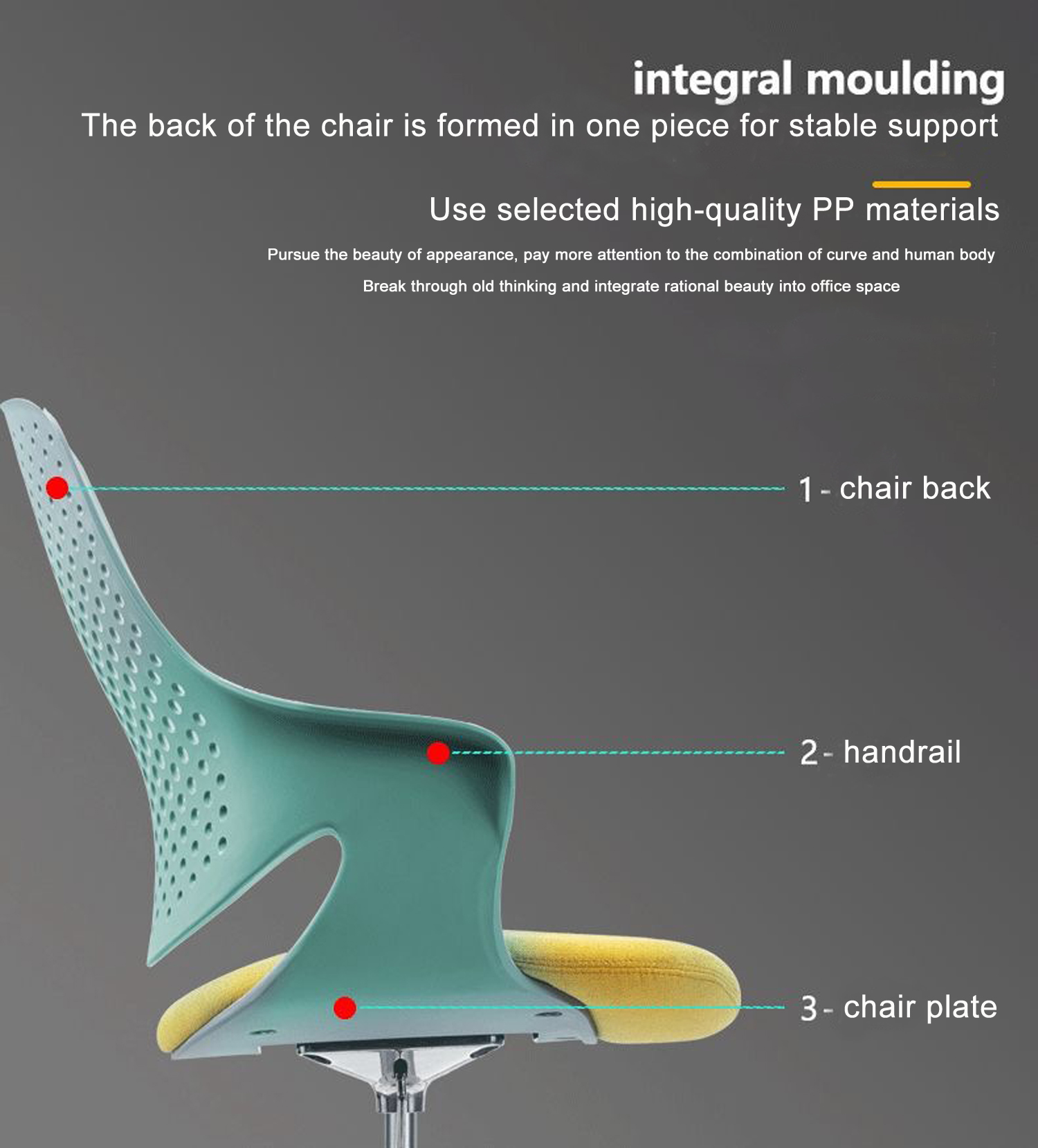 Modern Commercial Furniture Fabric Executive Chair Movable Office Chair for Computer Desk
