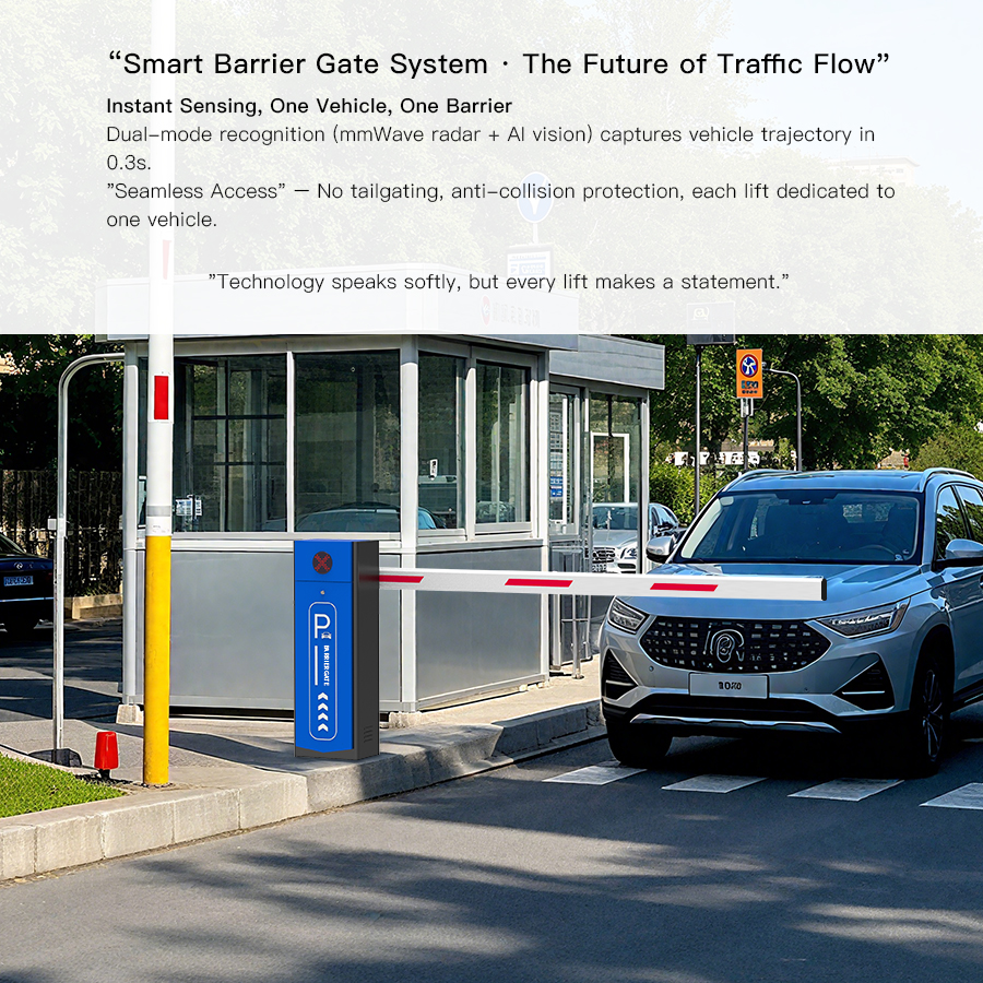 HCW LED Indicator 50Hz Automatic Pole Barrier Gate For Driveway