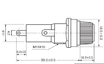 10A 250VAC Glass Tube Fuse Holder Panel Mount For Older Automotive Applications