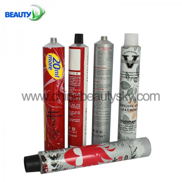 Quality Cosmetic Packaging Tubes  Aluminum Collapsible Tube for  Hair Color Tubes with Screw Caps, 100ml for sale