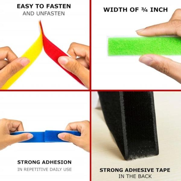 Width 18mm Self Adhesive Hook And Loop Tape