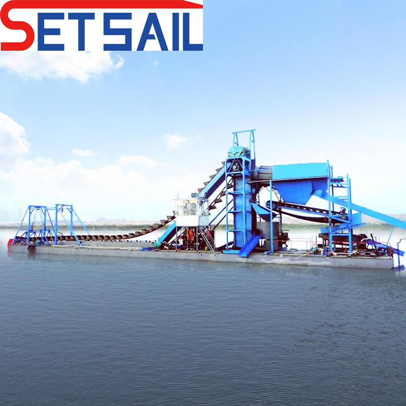 Chain Bucket Dredge Gold Diamond Mining Dredger for Sale