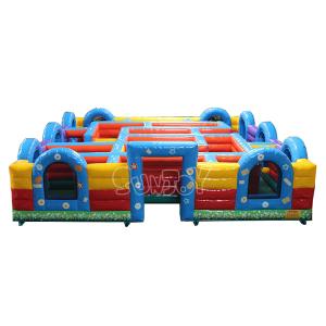 China Outdoor Adults Inflatable Obstacle Course Garden Maze Park wholesale