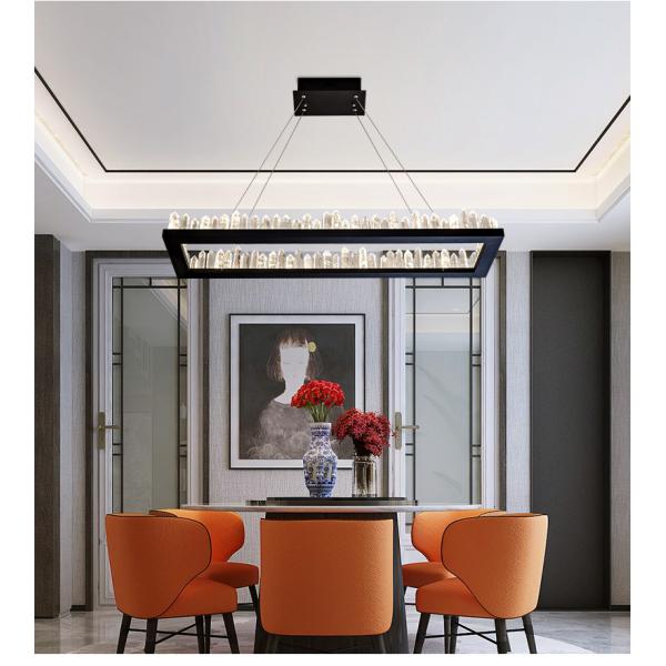 Square Vintage Lamps Crystal Pendant Light Hanging Fixture