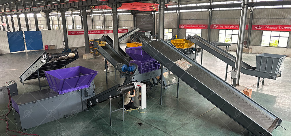 Xrido 55kW Single Shaft PE PP Plastic Shredder Machine