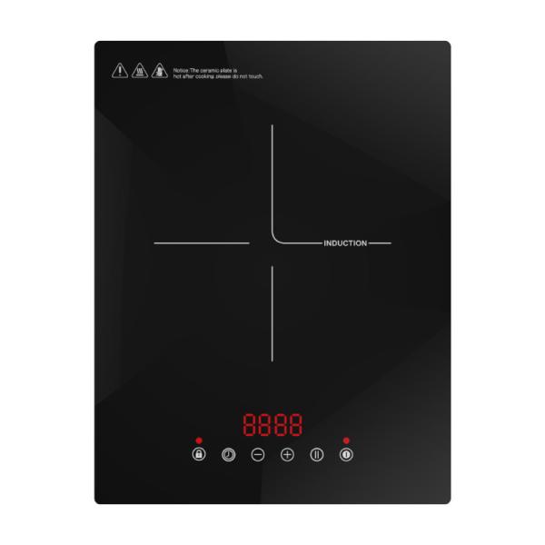 Quality Electric Single 2000w Induction Cooker Hob Advanced  Crystal Glass Material for sale