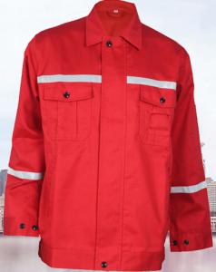 China High Visibility Mens Reflective Jacket , Custom Logo Red Reflective Coat on sale