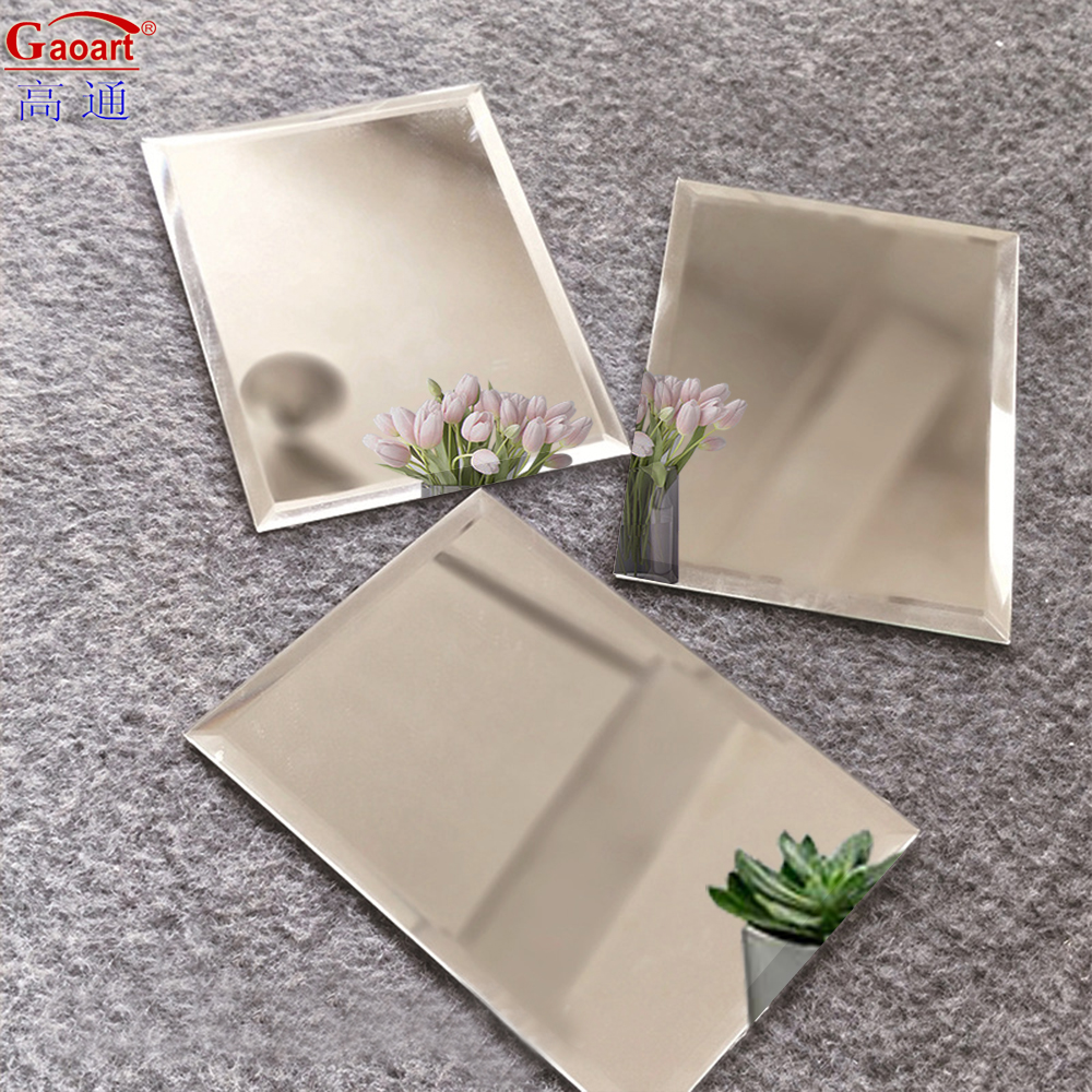 Modern Style Wall Mirror Frameless Full Length for Bathroom Two-Way Square Home Decor