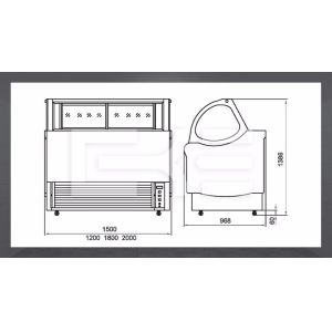 380L Capacity Ice Cream Showcase Freezer With Digital Temp.Controller