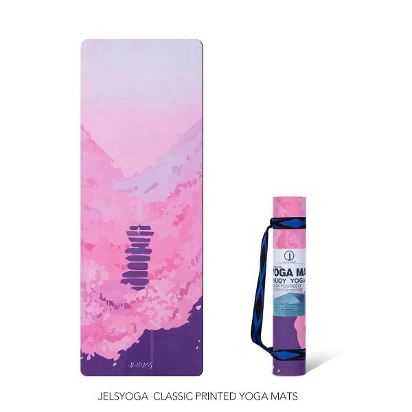 Quality Custom Printed Yoga Floor Mat / Durable Multi Color Portable Yoga Mat for sale