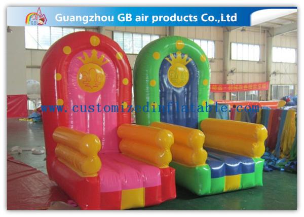 Quality PVC Tarpaulin Seat Air Inflatable Sofa Couch Chair / Blow Up Advertising Signs for sale