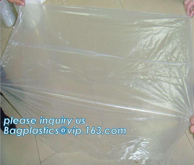 Customized Square Bottom or Side Guesst Plastic Protective Pallet Covers, 4 Mil Dust proof Clear Pallet Covers, BAGPLAST