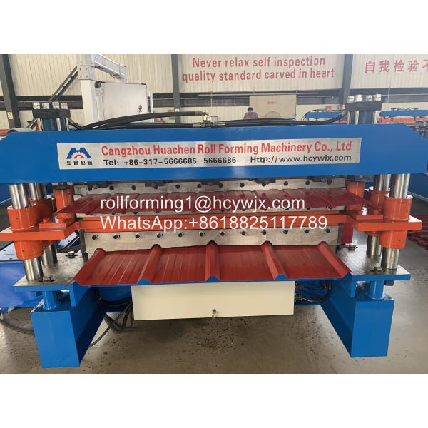 Aluminum Roofing Sheet Roll Forming Machine Double Layer Metal Tile Making Machine