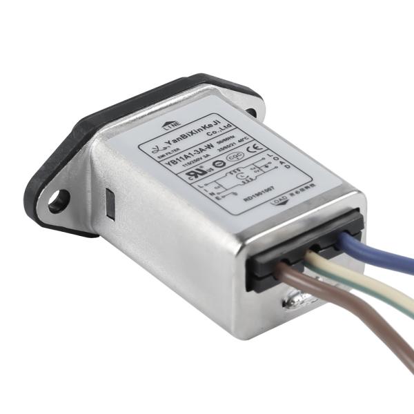 Quality YB-A Series IEC Inlet EMI Filter 110V/220V 3A Power Line Filter For Household Appliance for sale