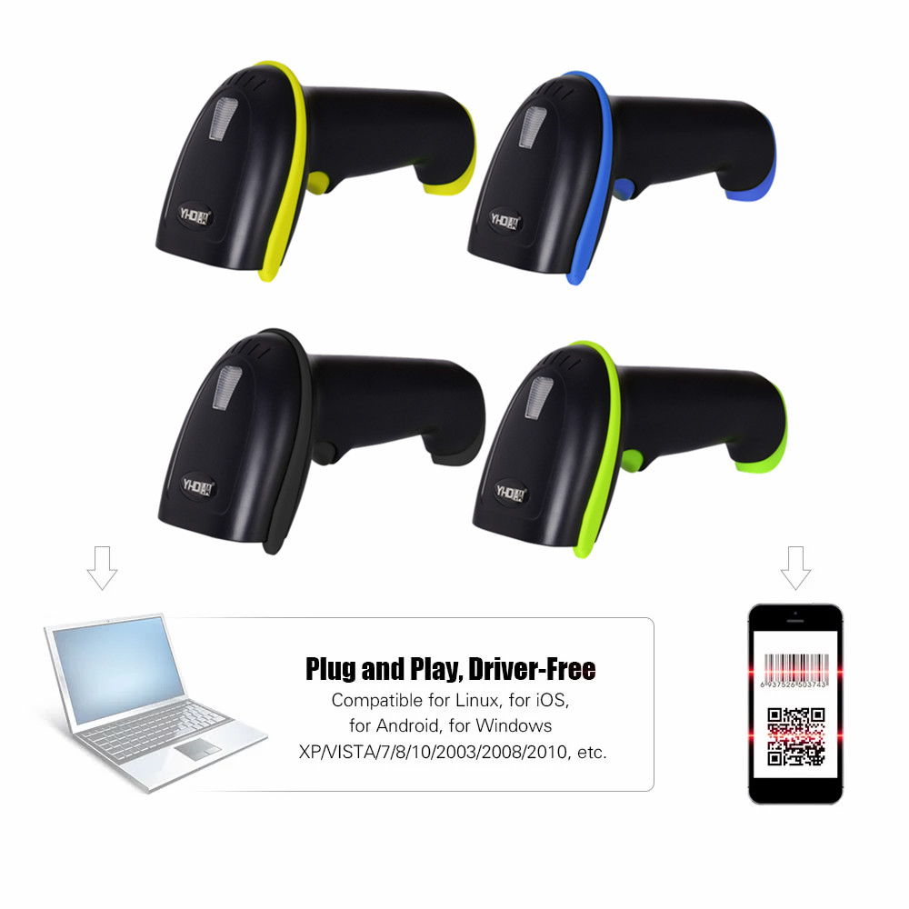 Automatic Sensing USB 2D Barcode Scanner With Stand For Windows Android IOS Tablets