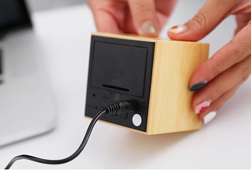 Smart Mini FM Portable Clock Radio With LED Light Bluetooth Speaker
