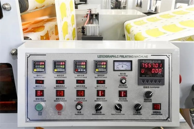 Automatic Small Flexo Printing Machine PE Coating Label Paper Rolls Film Rolls#4 Color Flexo Label Printer with Max. Web