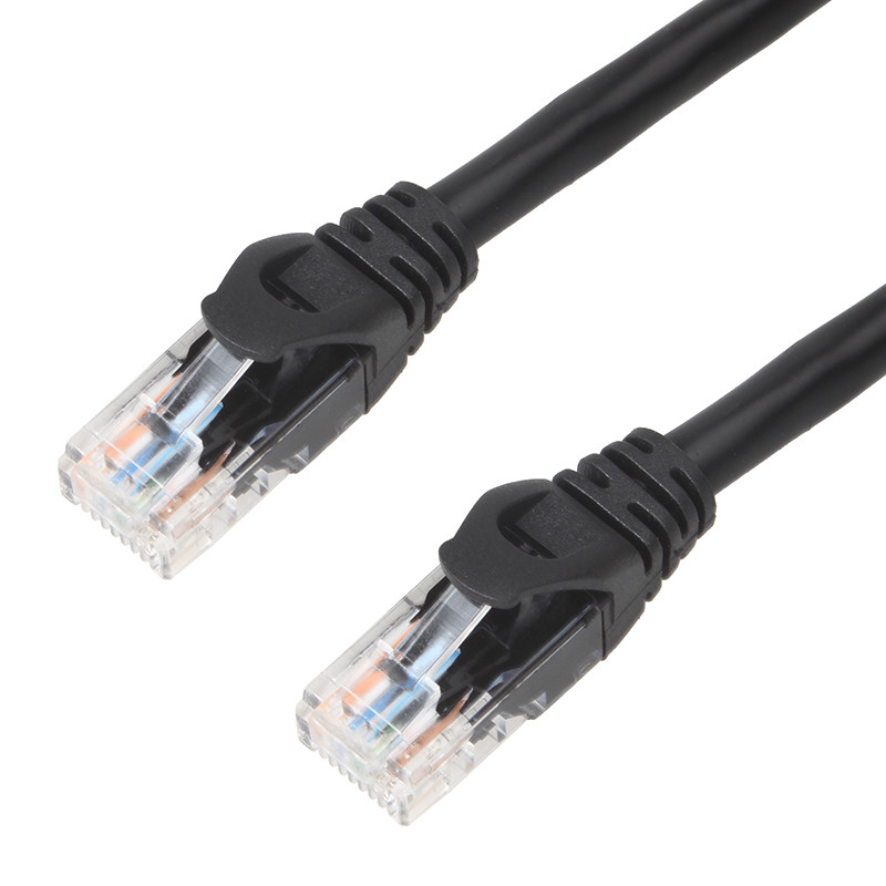 Black LSZH UTP Cat6a Lan Cable With CMG Modular Plug Connector