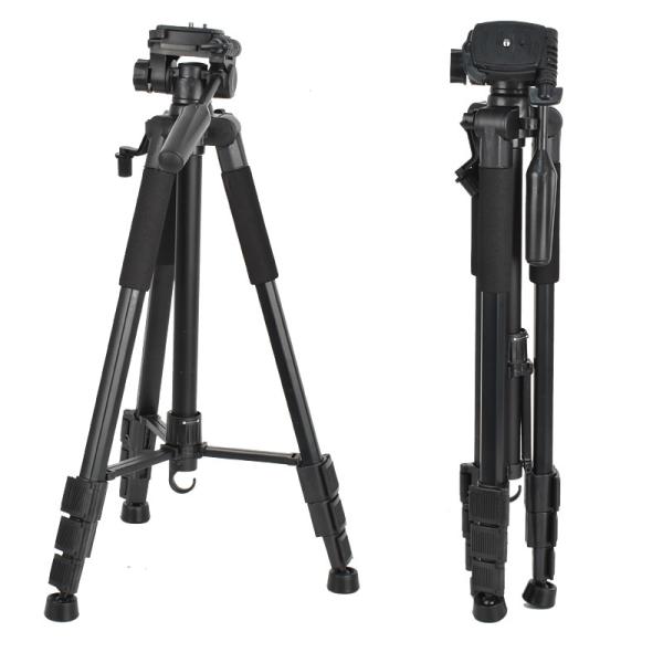 Quality 1.7M Max height Camera Tripod With Travel Bag 3 Way Head for sale